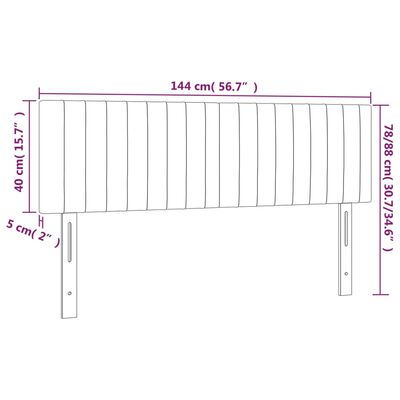 vidaXL voodipeatsid 2 tk, sinine, 72x5x78/88 cm, kangas