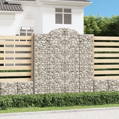 vidaXL kaarekujulised gabioonkorvid 3 tk, 200x50x220/240 cm, raud