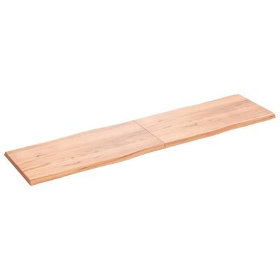 vidaXL lauaplaat, helepruun, 200 x 50 x (2–4) cm, töödeldud täispuit