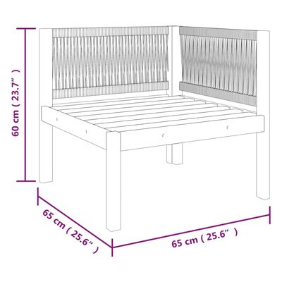 vidaXL 6-osaline aiadiivani komplekt patjadega, kreemjas, akaatsiapuit