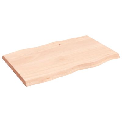 vidaXL lauaplaat, 80 x 50 x (2-4) cm, täispuit, naturaalsed servad