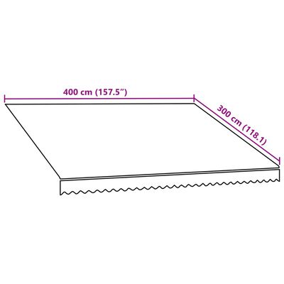 vidaXL varikatuse riie, oranž ja pruun, 400 x 300 cm