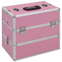 vidaXL jumestuskohver, 37 x 24 x 35 cm, roosa, alumiinium