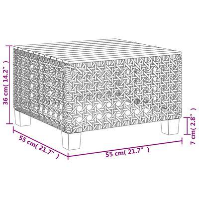 vidaXL 11-osaline aiadiivani komplekt patjadega, must, polürotang