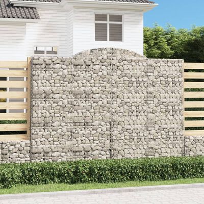 vidaXL kaarekujulised gabioonkorvid 4 tk, 300x50x220/240 cm, raud