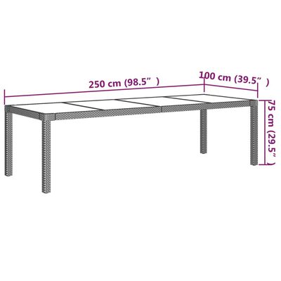 vidaXL 9-osaline aiamööbli komplekt patjadega, polürotang, hall