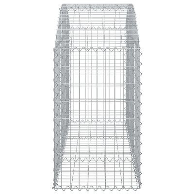 vidaXL kaarekujuline gabioonkorv, 150x50x80/100 cm, tsingitud raud