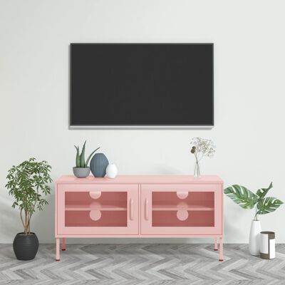 vidaXL telerikapp, roosa, 105 x 35 x 50 cm, teras