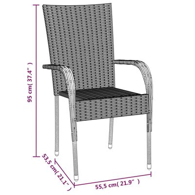 vidaXL 5-osaline aiamööbli komplekt, pruun, polürotang