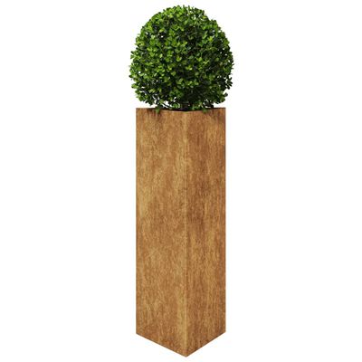 vidaXL aia taimekast, kolmnurk, 30 x 26 x 75 cm Corten teras