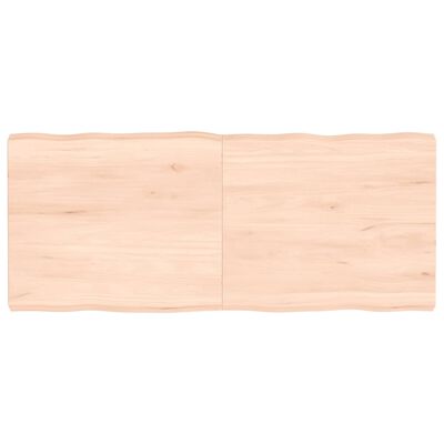 vidaXL lauaplaat, 140 x 60 x (2-6) cm, täispuit, naturaalsed servad