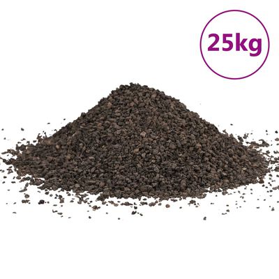 vidaXL basalt kivim, 25 kg, must, 1-3 mm