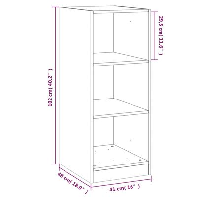 vidaXL riidekapp, pruun tamm, 48x41x102 cm, tehispuit