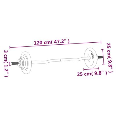 vidaXL ketastega kang 30 kg malm ja kroomitud teras