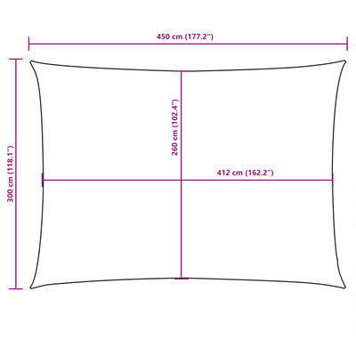 vidaXL päikesevarju puri, kangast, ristkülik 3x4,5 m, hallikaspruun