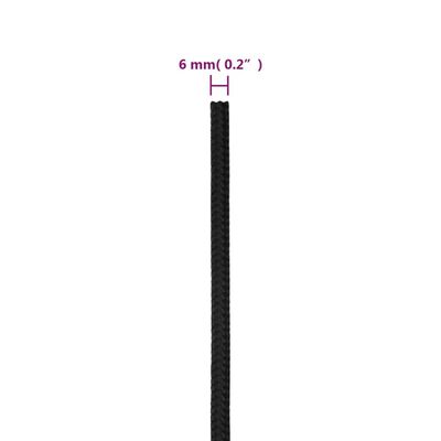 vidaXL paadiköis, täismust, 6 mm, 50 m, polüpropüleen