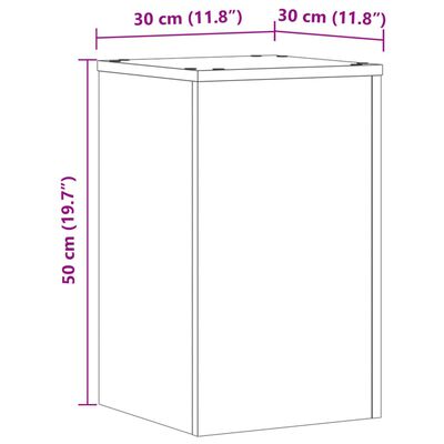 vidaXL taimealused 2 tk, pruun tamm, 30x30x50 cm, tehispuit