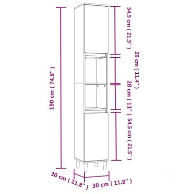 vidaXL 3-osaline vannitoakappide komplekt, valge, tehispuit