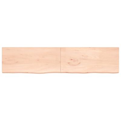 vidaXL lauaplaat, 220x50x(2-4) cm, töötlemata tammepuit