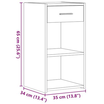 vidaXL öökapid 2 tk, hall Sonoma tamm, 35x34x65 cm, tehispuit