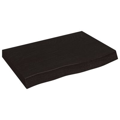 vidaXL vannitoa tasapind, tumepruun, 60x50x(2-4)cm töödeldud täispuit