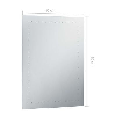 vidaXL vannitoa LED-seinapeegel 60 x 80 cm