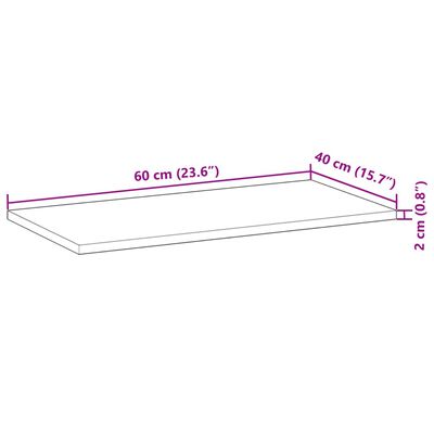 vidaXL seinariiulid 3 tk, 60x40x2 cm, õliviimistlusega akaatsiapuit