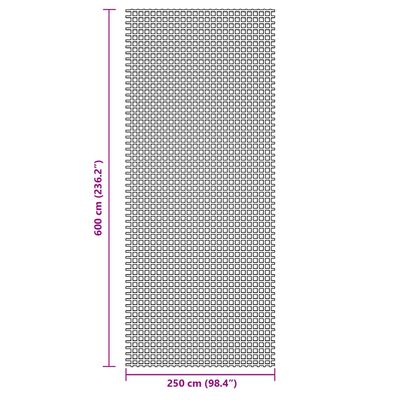 vidaXL matka põrandavaip, antratsiithall, 6x2,5 m