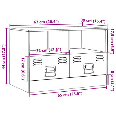 vidaXL telerikapp, roosa, 67x39x44 cm, teras