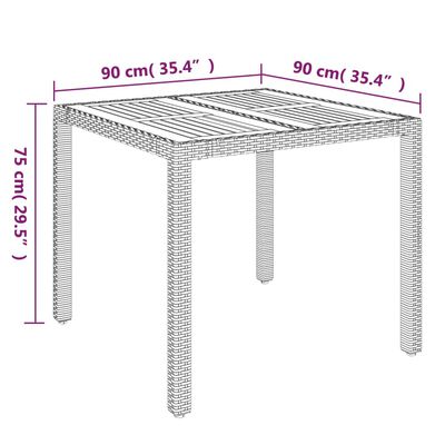 vidaXL 5-osaline aiamööbli komplekt patjadega, must, polürotang