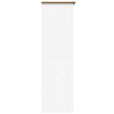 vidaXL riidekapp BODO, valge ja pruun, 99x53,5x173 cm, männipuit