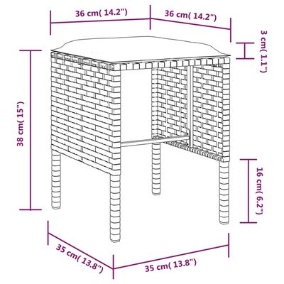 vidaXL 5-osaline L-kujuline diivanikomplekt patjadega, polürotang,hall