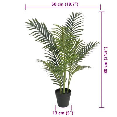 vidaXL kunstpalm, roheline, 80 cm, PP