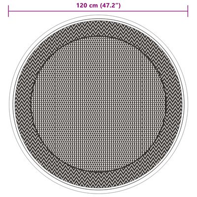 vidaXL õuevaip, roheline, Ø120 cm, PP