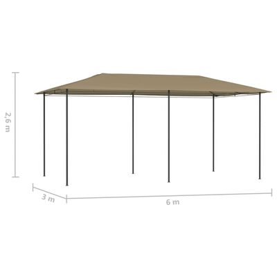 vidaXL lehtla 2,98 x 5,3 x 2,59 m, hallikaspruun, 160 g/m²