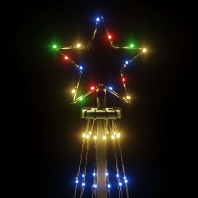 vidaXL koonusekujuline jõulupuu, värviline, 1134 LEDi, 230 x 800 cm