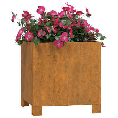 vidaXL jalgadega taimekastid, 2 tk, rooste, 32x30x33 cm, Corten teras