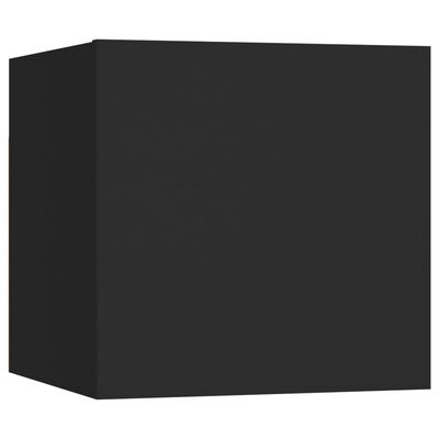 vidaXL 10-osaline telerikappide komplekt, must, tehispuit