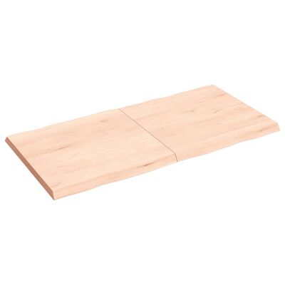 vidaXL lauaplaat, 120 x 60 x (2-4) cm, täispuit, naturaalsed servad