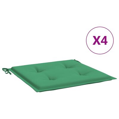 vidaXL aiatooli istmepadjad 4 tk, roheline, 50 x 50 x 3 cm, kangas