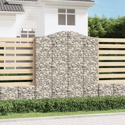 vidaXL kaarekujulised gabioonkorvid 9 tk, 200x50x220/240 cm, raud