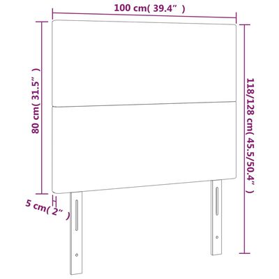 vidaXL voodipeatsid 2 tk, tumesinine, 100x5x78/88 cm, samet