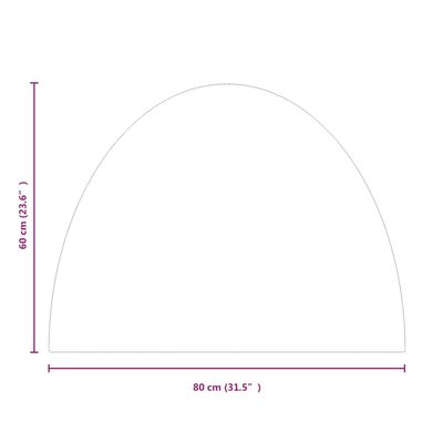 vidaXL kamina klaasplaat, poolümar, 800x600 mm