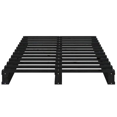 vidaXL kaubaalustest voodi, must, 75 x 190 cm, männipuit