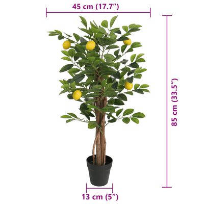 vidaXL sidrunipuu 3 tüvega, roheline, 85 cm, PP