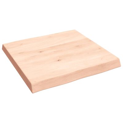 vidaXL lauaplaat, 60 x 60 x (2-6) cm, täispuit, naturaalsed servad