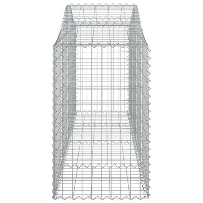 vidaXL kaarekujulised gabioonkorvid 15, 200x50x80/100cm tsingitud raud