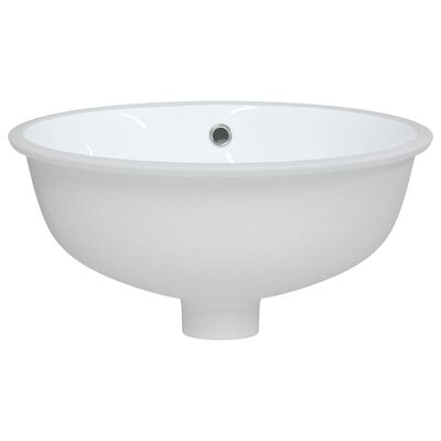 vidaXL vannitoa valamu, valge, 37x31x17,5 cm, ovaalne, keraamiline