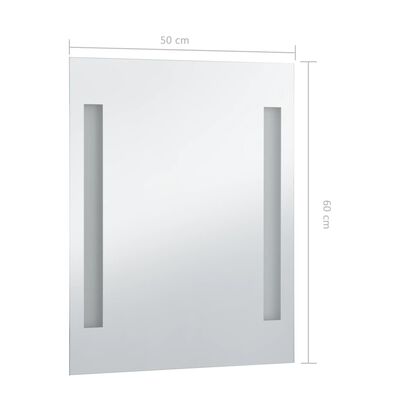 vidaXL vannitoa LED-seinapeegel 50 x 60 cm