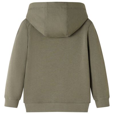 Laste kapuutsiga dressipluus, khaki, 104